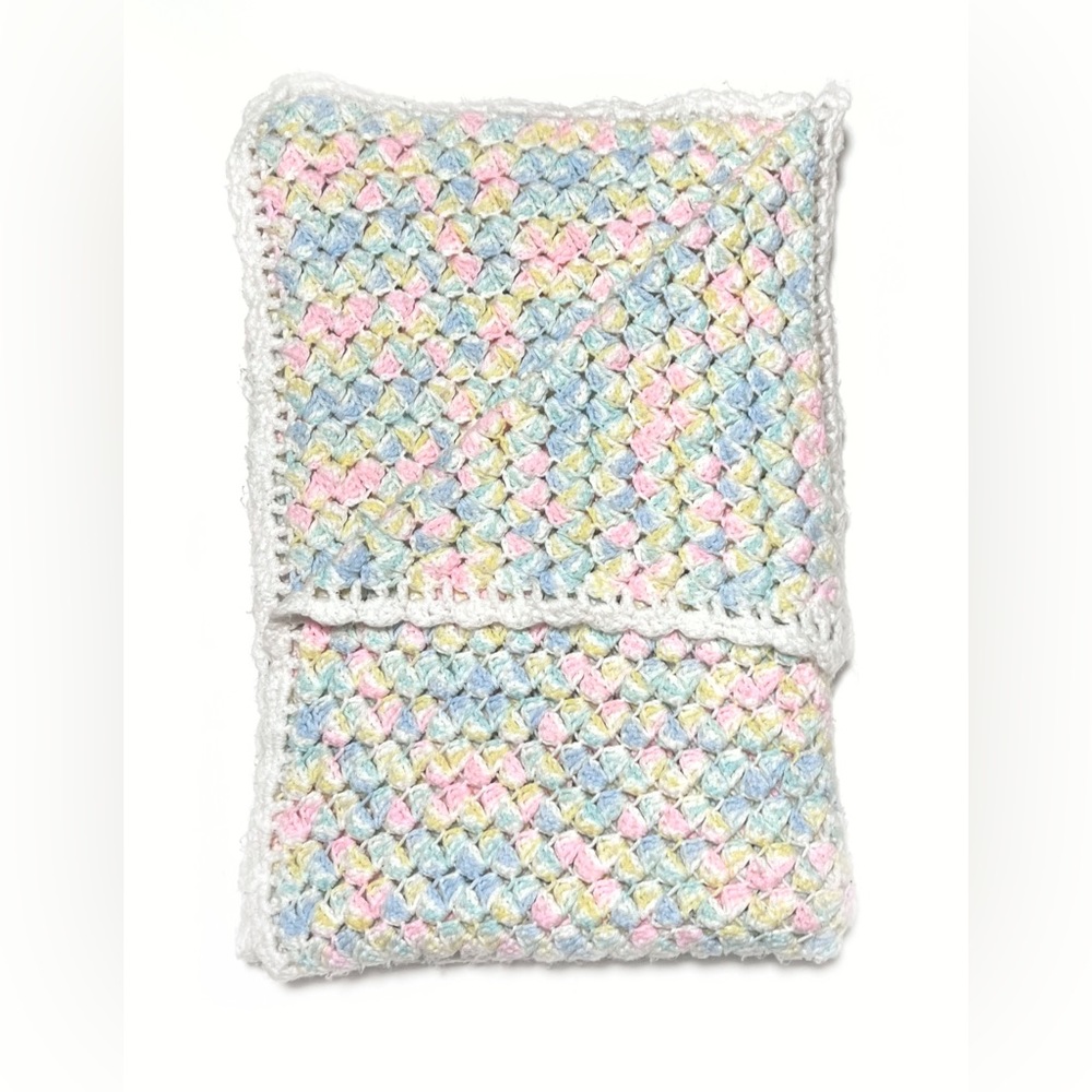 56” x 64” Knitted Crochet Baby Quilt / Blanket / Throw
